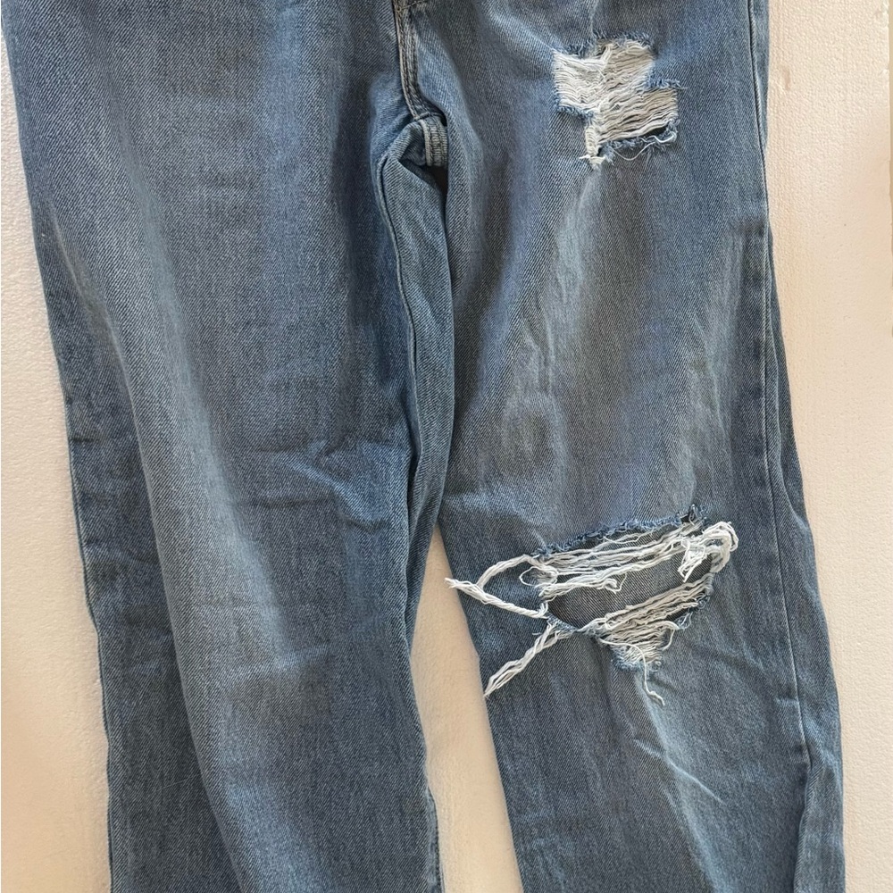 Levi's Light Blue Distressed Boyfriend Jeans